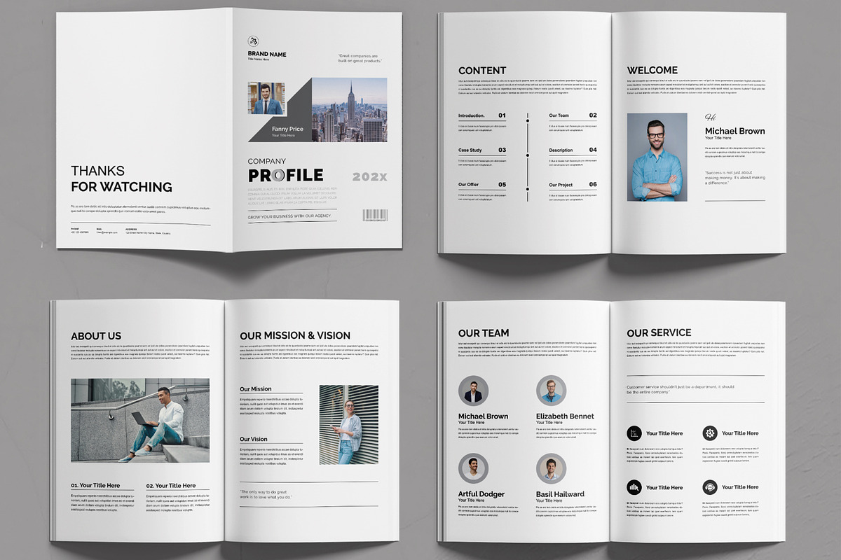 Company Profile Layout, a Brochure Template by MightyDesign (Photo 2 of 6)