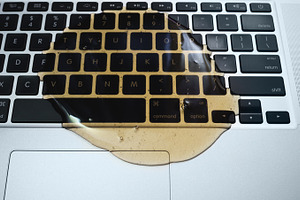 Spilled Liquid on Laptop Keyboard