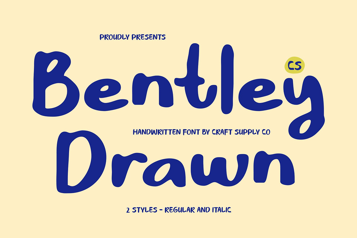 CS Bentley Drawn, a Sans Serif Font by Craft Supply Co. (Photo 1 of 8)