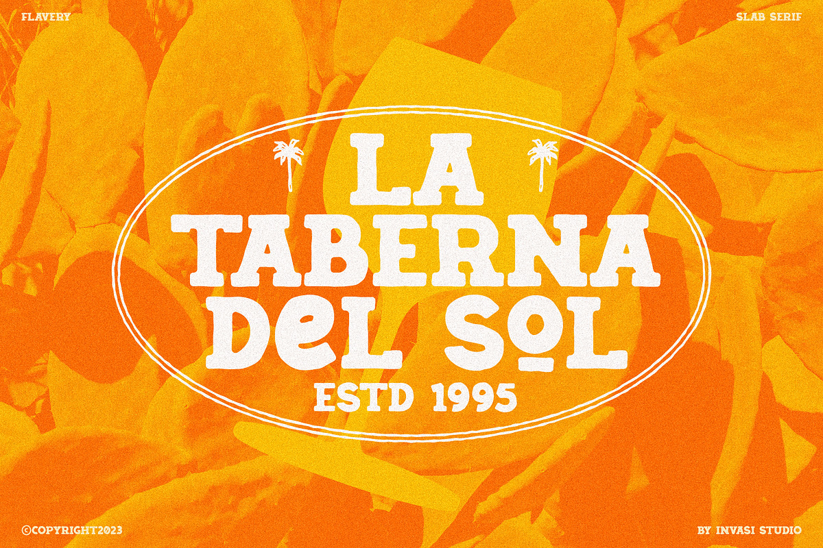 Flavery - Vintage Slab Serif, a Slab Serif Font by Invasi Studio (Photo 3 of 10)