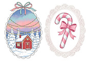 Coquette Christmas Frame Clipart, an Illustration by Designworld (Thumbnail 4 of 5)