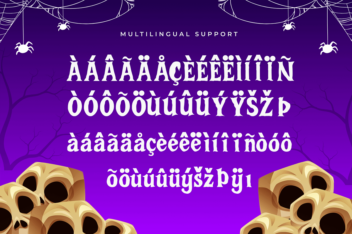 Mantra – Modern Halloween Font, a Blackletter Font by overlaytemplates (Photo 5 of 5)