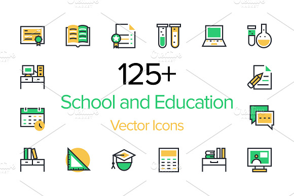 125+ School and Education Icons preview 6