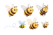 Watercolor Honey Bees Clipart, an Animal Illustration by BerryPieArt (Thumbnail 2 of 4)