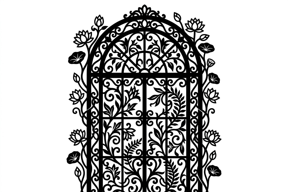 50 Floral French Window Ornament, a Decorative Illustration by Amazin_art (Photo 8 of 35)