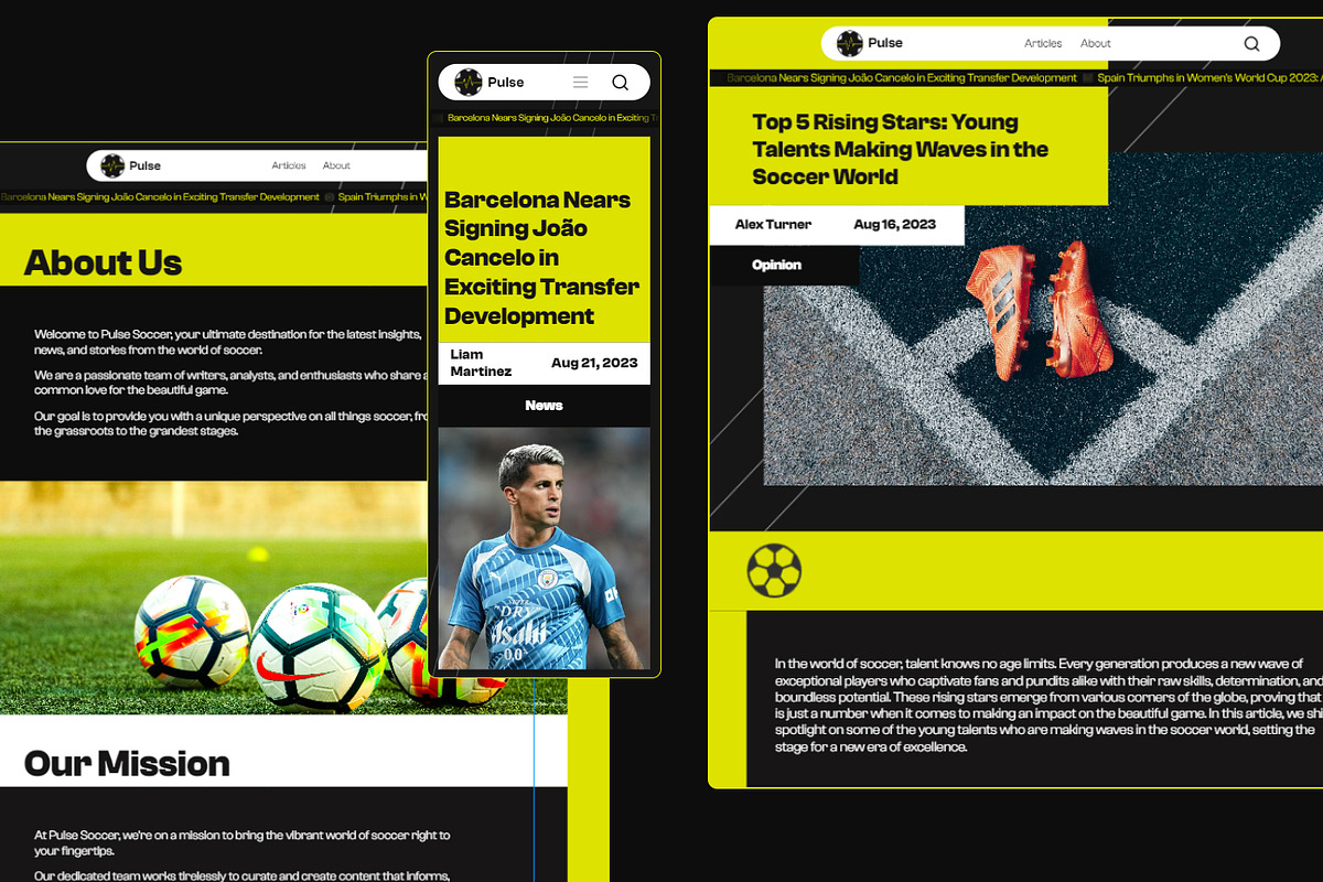 Pulse - Sports Blog Framer Template, a Landing Page Template by THdesign (Photo 3 of 3)