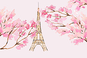 Paris Landmarks Watercolor Clipart, an Illustration by RhianAwni (Thumbnail 5 of 6)