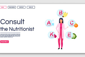 Consulting Nutritionist Landing Page