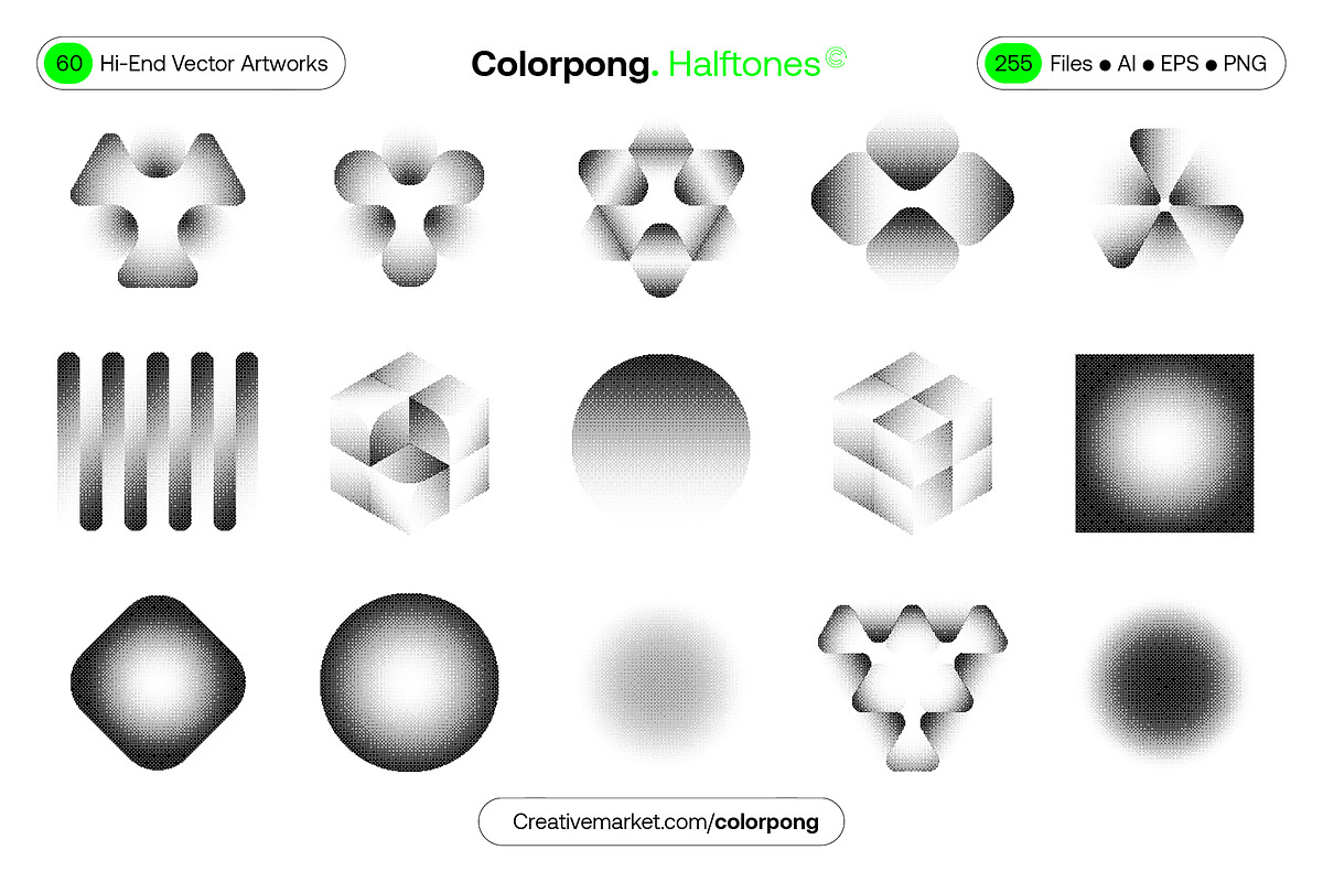 Halftones – Vector Bundle, a Background Graphic by Colorpong (Photo 18 of 19)