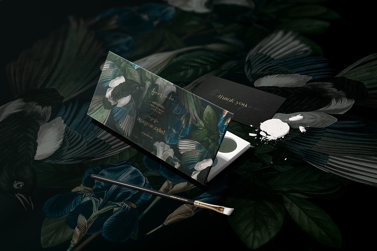 Magpie Birds Floral Pattern, a Pattern Graphic by paper aesthetic (Photo 2 of 9)