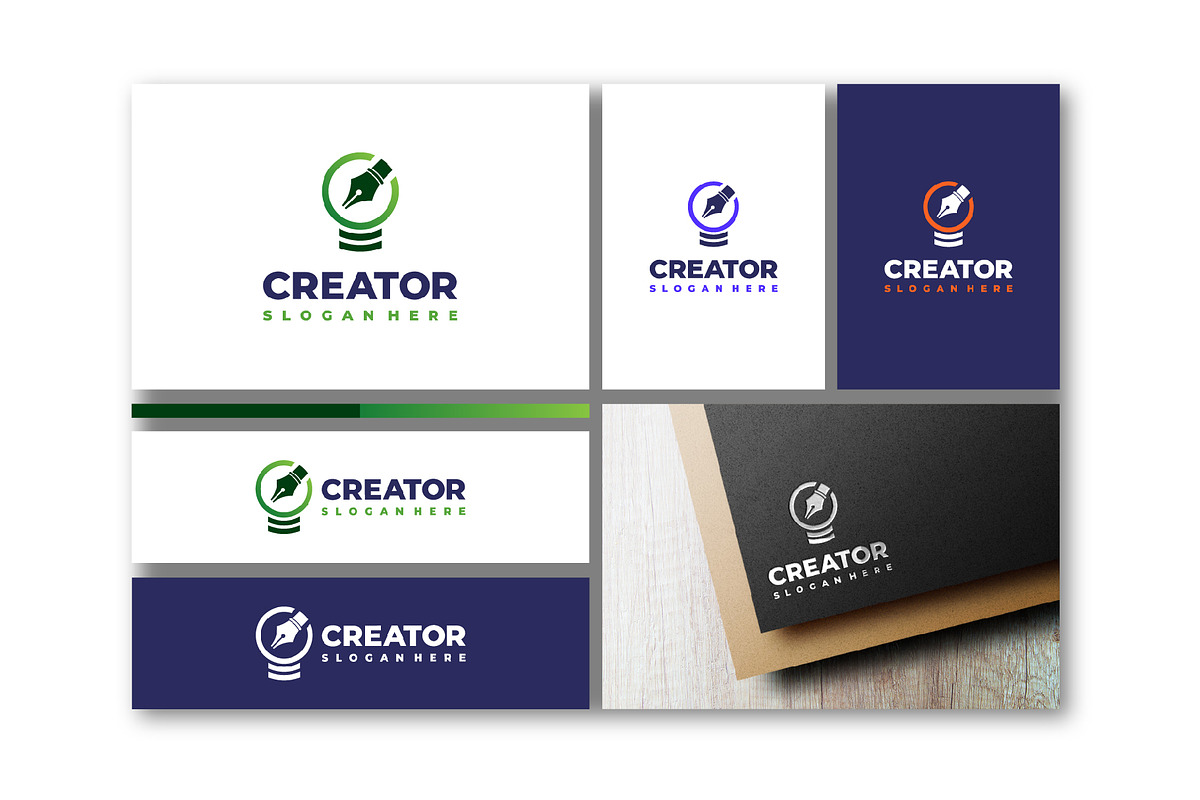 Set of Creator logo designs concept, a Branding & Logo Template by Lucky Creative (Photo 5 of 5)