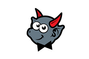 Demon with red horns, a Branding & Logo Template by Steinar Logo