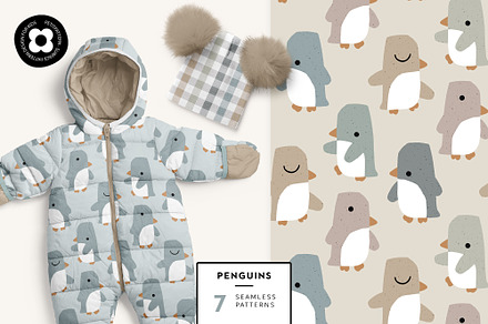 Penguins, a Pattern Graphic by Muriel Petitpattern