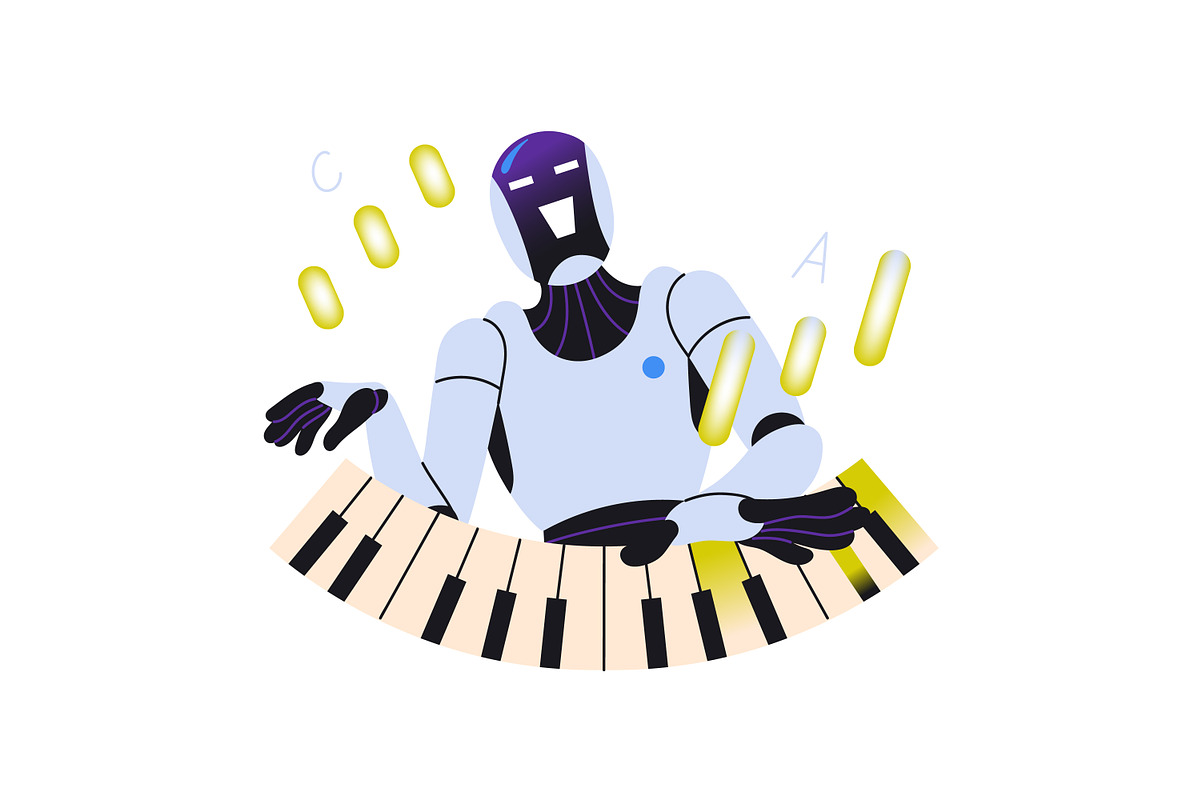 Artificial intelligent concept set, a Technology Illustration by PaperTrident (Photo 5 of 9)