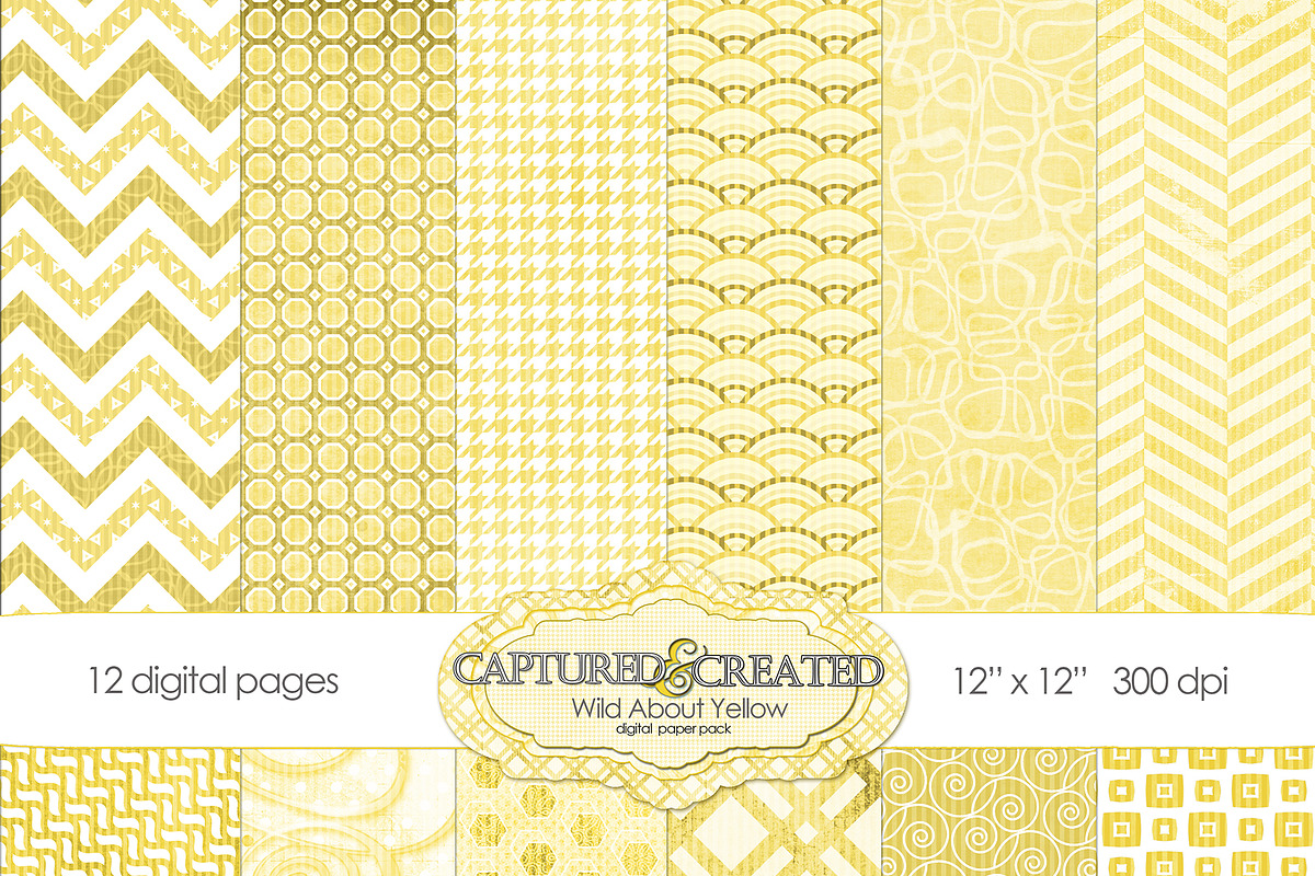 Wild About Yellow Digital Paper Pack