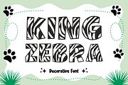 King Zebra - Decorative Font, a Font by KiddoGlyphs Studio (Thumbnail 1 of 3)