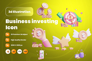 Business Investing 3d Illustration