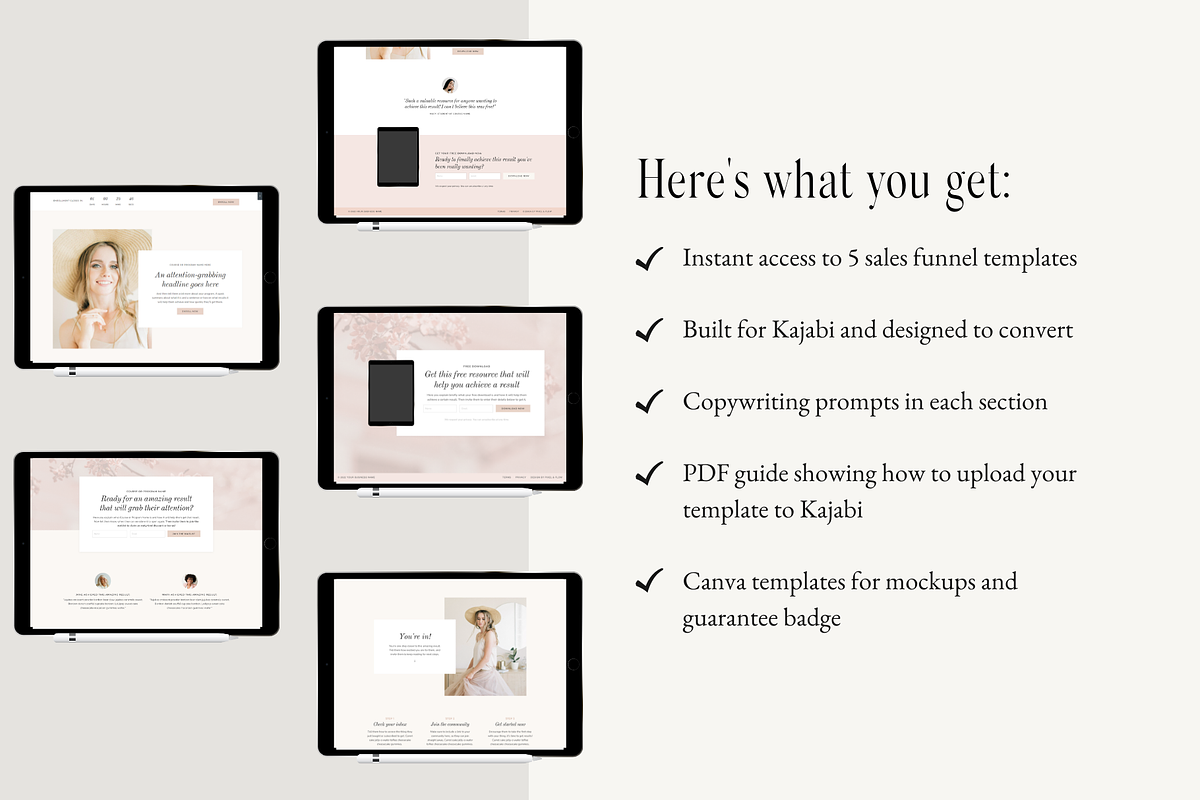 Kajabi Sales Funnel Template Bundle, a Landing Page Template by Pixel & Flow (Photo 4 of 9)