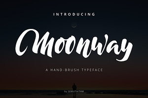 Moonway - A Hand Brush Typeface