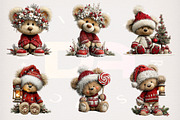 Whimsical Christmas Bear Clipart, a Transportation Illustration by Digital Artistic99 (Thumbnail 3 of 7)