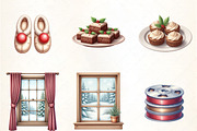 Christmas Movie Night Clipart, an Illustration by CrexoraLab (Thumbnail 5 of 5)