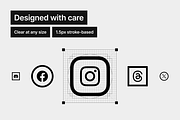 Social media - Medium - 152 icons, an Outline Icon by Pictomate (Thumbnail 3 of 7)