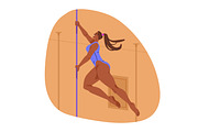 Pole dancers perform sexy dance set, a Sport Illustration by Good Studio (Thumbnail 11 of 12)