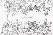 Elegant floral collection.Line art, a Decorative Illustration by Vera●Suleimanova (Thumbnail 13 of 15)