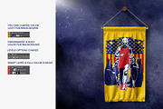 Flag Pennant Hanging Mock-up, a Product Mockup by Mock-up Store (Thumbnail 3 of 6)