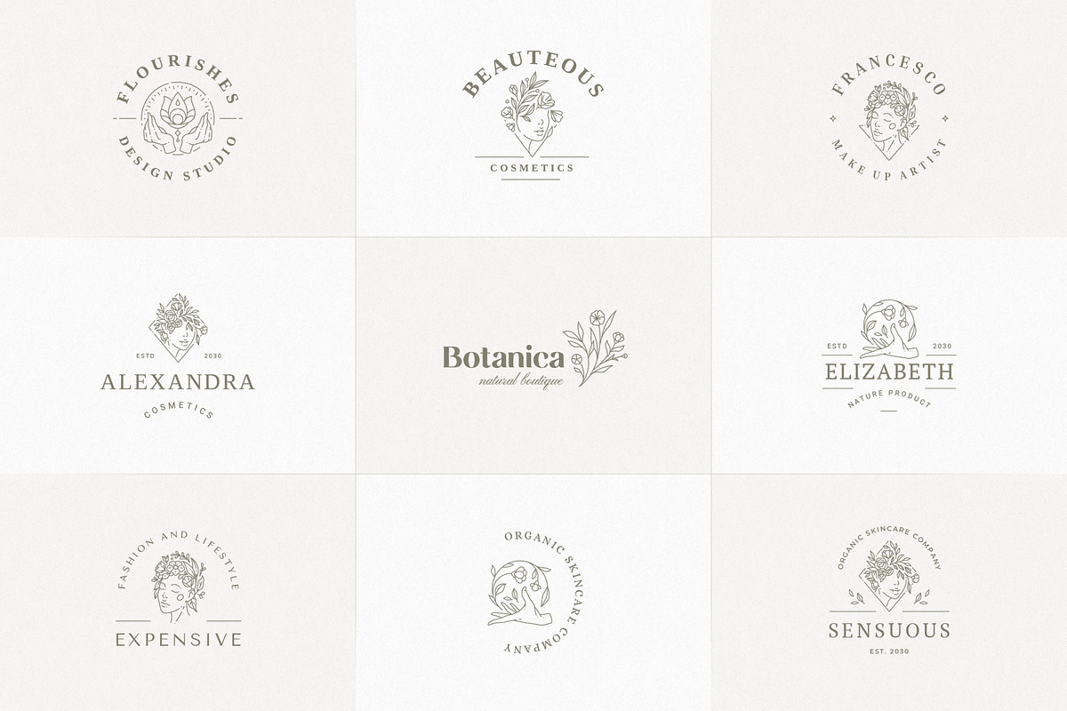 36 Botanical Logo Templates | Canva, a Branding & Logo Template by Vasya Kobelev (Photo 3 of 10)