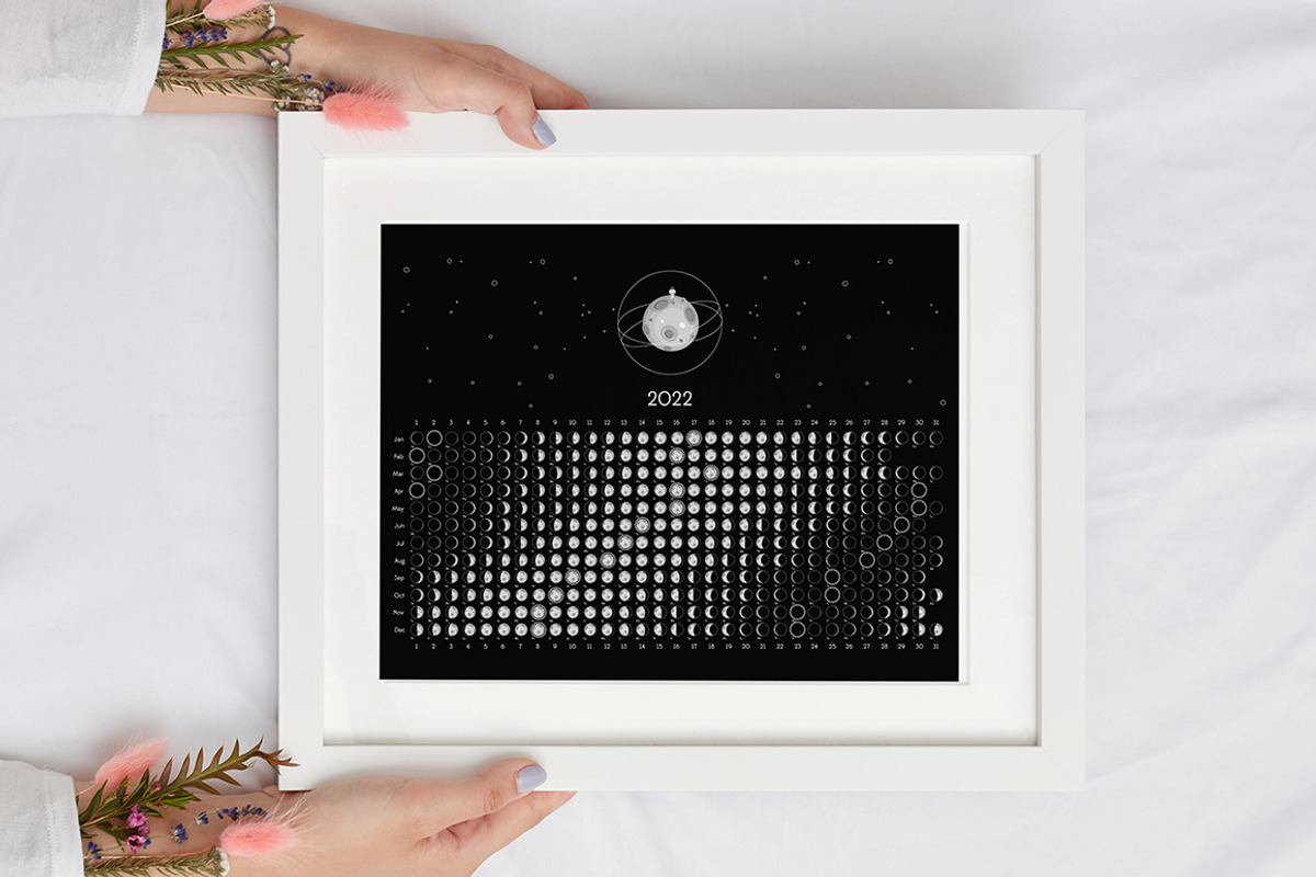 Clear Moon Calendar 2022, a Stationery Template by land art (Photo 9 of 9)