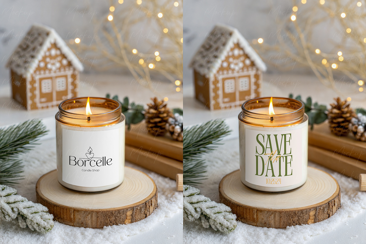 Christmas Candle Label Mockup, a Product Mockup by TatiMockup (Photo 3 of 3)