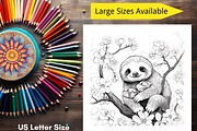 Sloth Coloring Pages for Kids, a Business Card Template by LA Design (Thumbnail 9 of 9)