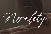 Neralety Handwritten Script Font, a Handwritten Font by RantautypeStudio (Thumbnail 1 of 15)