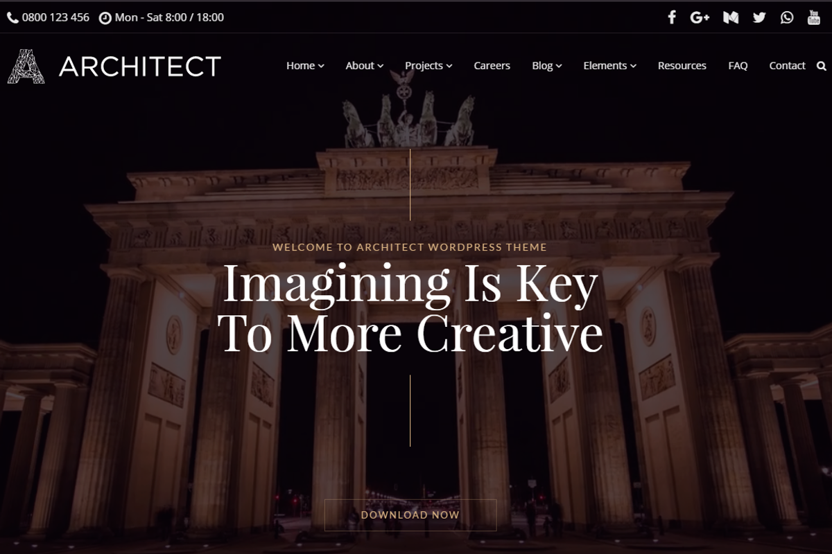 Architect WordPress Theme, a WordPress Template by Visualmodo (Photo 10 of 16)