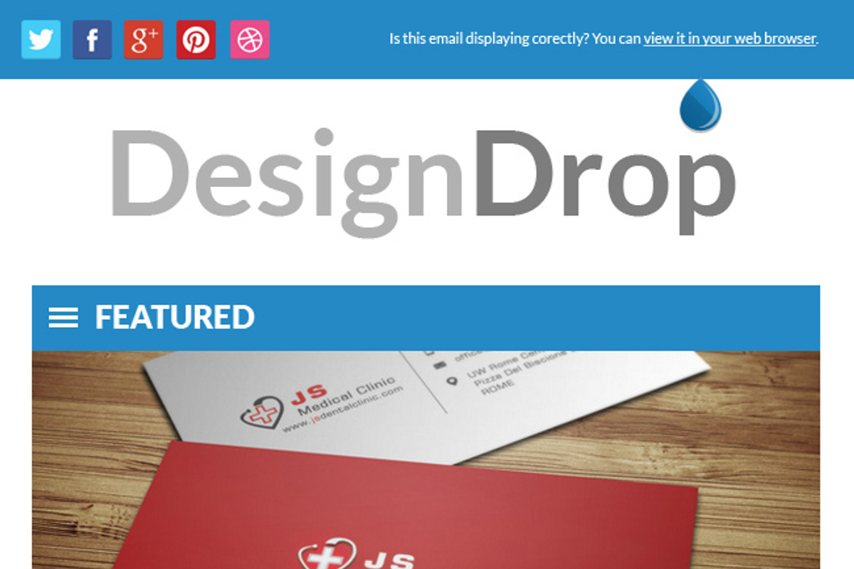 Flat Newsletter Template, a Websites & App Template by Crazyleaf (Photo 2 of 5)