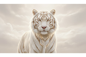 A white tiger standing in soft pale, an Animal Photo by Igor Tichonow