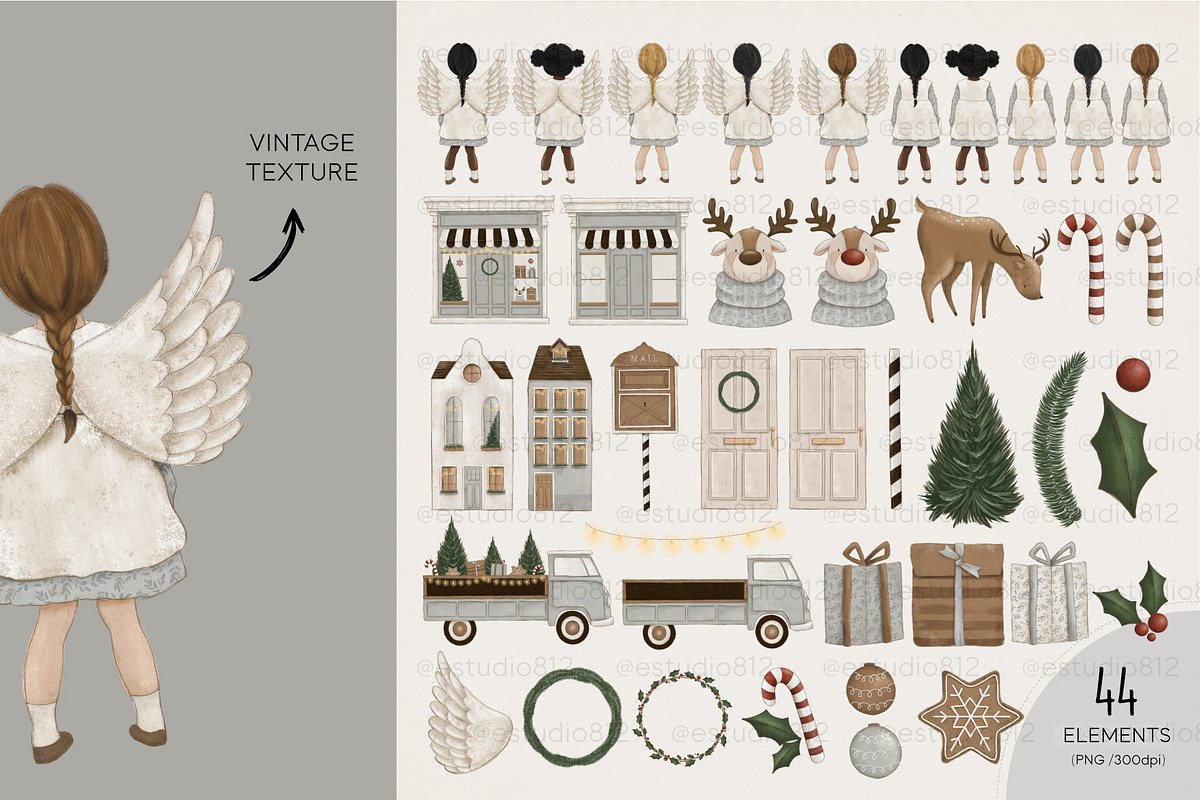 Vintage Christmas, a Decorative Illustration by Estudio 812 (Photo 5 of 7)