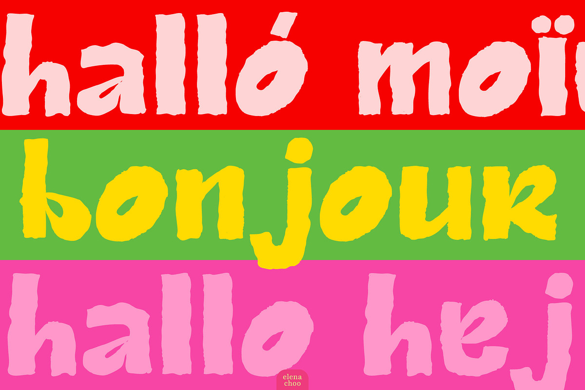 Ateri - Wiggly Bold San Serif, a Sans Serif Font by Elena Choo (Photo 11 of 12)