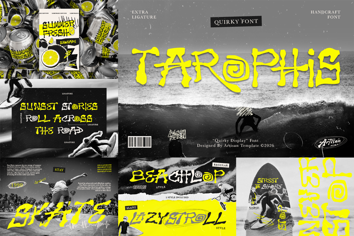 Aloha Summer Font Bundle, a Sans Serif Font by Artisan Themes (Photo 3 of 7)
