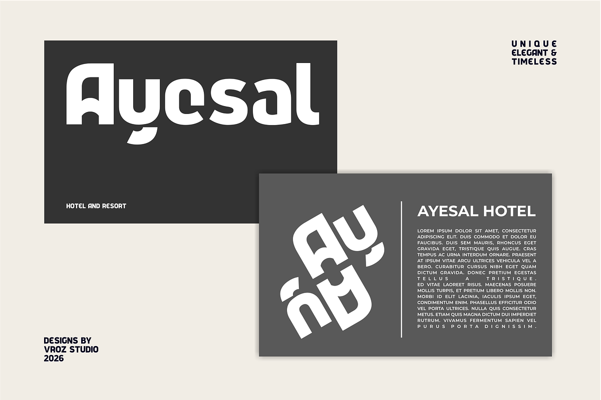 Agatic - Unique logo Corporate Font, a Sans Serif Font by Vroz Studio (Photo 4 of 10)