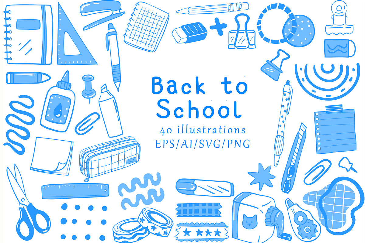 Back to School Lineart, an Education Illustration by Carpet Tapete Pretzel (Photo 1 of 7)
