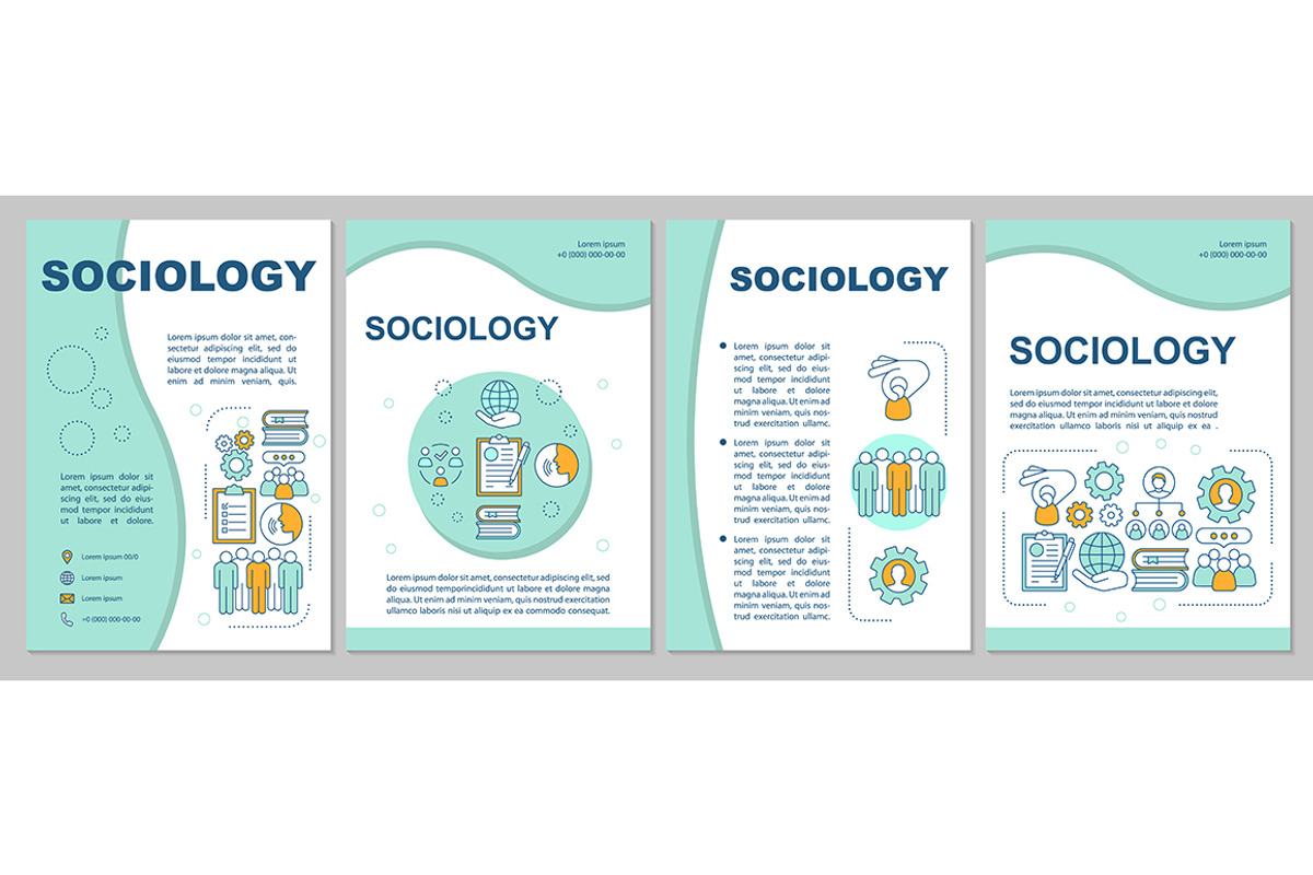 Sociology brochure template layout, a Brochure Template by IMG Visuals