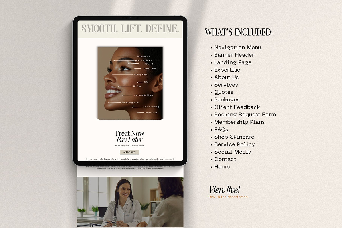 Luxury Website template for Medspa & Aesthetic clinics. preview 4