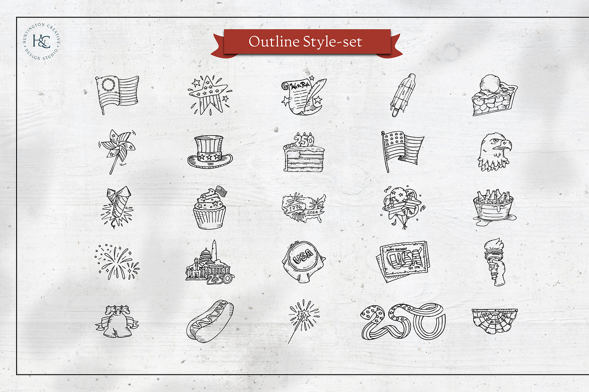 Hand-Drawn America's 250th Images, a Seasonal Illustration by H&C Drawings & Designs (Photo 4 of 15)