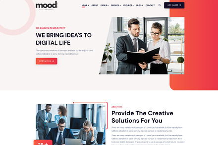 Mood - Creative Agency HTML Template, a HTML Template by Team90Degree