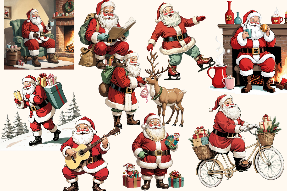 60+ Christmas Clipart Bundle, a Decorative Illustration by ClipArtTime (Photo 2 of 5)