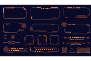 Interface futuristic frames. Sci fi, a Technology Illustration by YummyBuum
