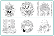 57 Halloween Activity Coloring Pages, a Seasonal Illustration by Nuvame Arts & Designs (Thumbnail 9 of 11)
