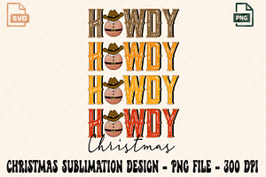 Howdy Christmas Sublimation PNG